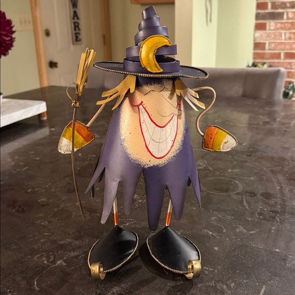 Other - Metal Witch Figurine with Moon Hat